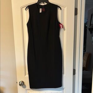 SPANX Black Sleeveless Mock Neck Sheath Dress